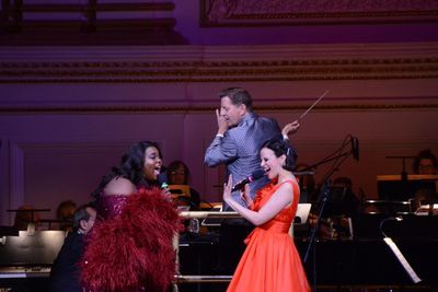 Alex Newell, Steven Reineke and Mandy Gonzalez Photo