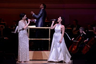 Mandy Gonzalez, Steven Reineke and Carrie Manolakos Photo