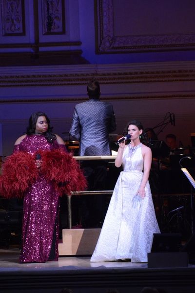 Alex Newell, Steven Reineke and Carrie Manolakos Photo