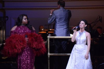 Alex Newell, Steven Reineke and Carrie Manolakos Photo