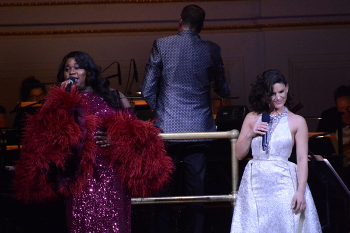 Alex Newell, Steven Reineke and Carrie Manolakos at 