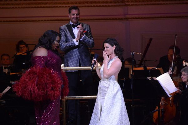 Alex Newell, Steven Reineke and Carrie Manolakos Photo