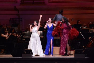 Carrie Manlakos, Mandy Gonzalez and Alex Newell Photo