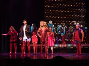 Candice Rochelle Berge, Lukas Poost, Chris Bona, Dayna Sauble, Cornelius Jones Jr., Zach Fogel, Linda Love Simmons, Cameron Gilliam, and Javier Garcia @ BroadwayWorld Candice Rochelle Berge, Lukas Poost, Chris Bona, Dayna Sauble, Cornelius Jones Jr., Z Photo