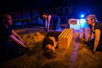 William Ketter, Laura Clare Browne, Erin Cronican and Brandon Walker in The Seeing Pl Photo