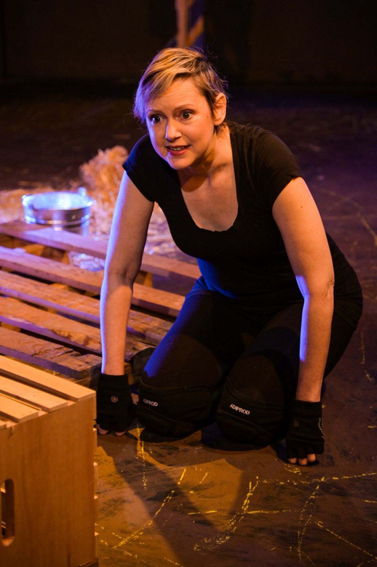 Erin Cronican in The Seeing Place Theater''s ANIMAL FARM.   Photo by Russ Rowland.  www.seeingplacetheater.com/shows/10-animalfarm.html at 