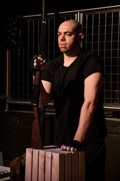Brandon Walker in The Seeing Place Theater''s ANIMAL FARM.   Photo by Russ Rowland.   Photo