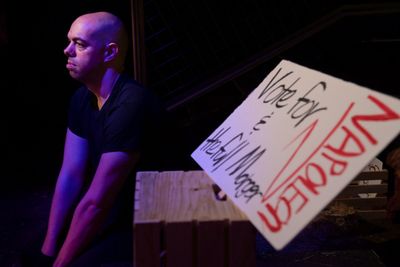Brandon Walker in The Seeing Place Theater''s ANIMAL FARM.   Photo by Russ Rowland.   Photo