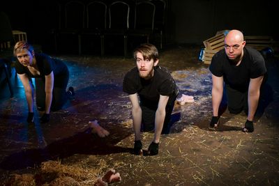 William Ketter, Erin Cronican and Brandon Walker in The Seeing Place Theater''s ANIMA Photo