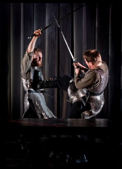 Paul Tinto and Ewan Somers in Macbeth, photo by Mark Sepple Photo