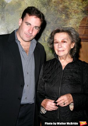 Zoe Caldwell with her son Charlie attending the Neighborhood Playhouse School of the  Photo