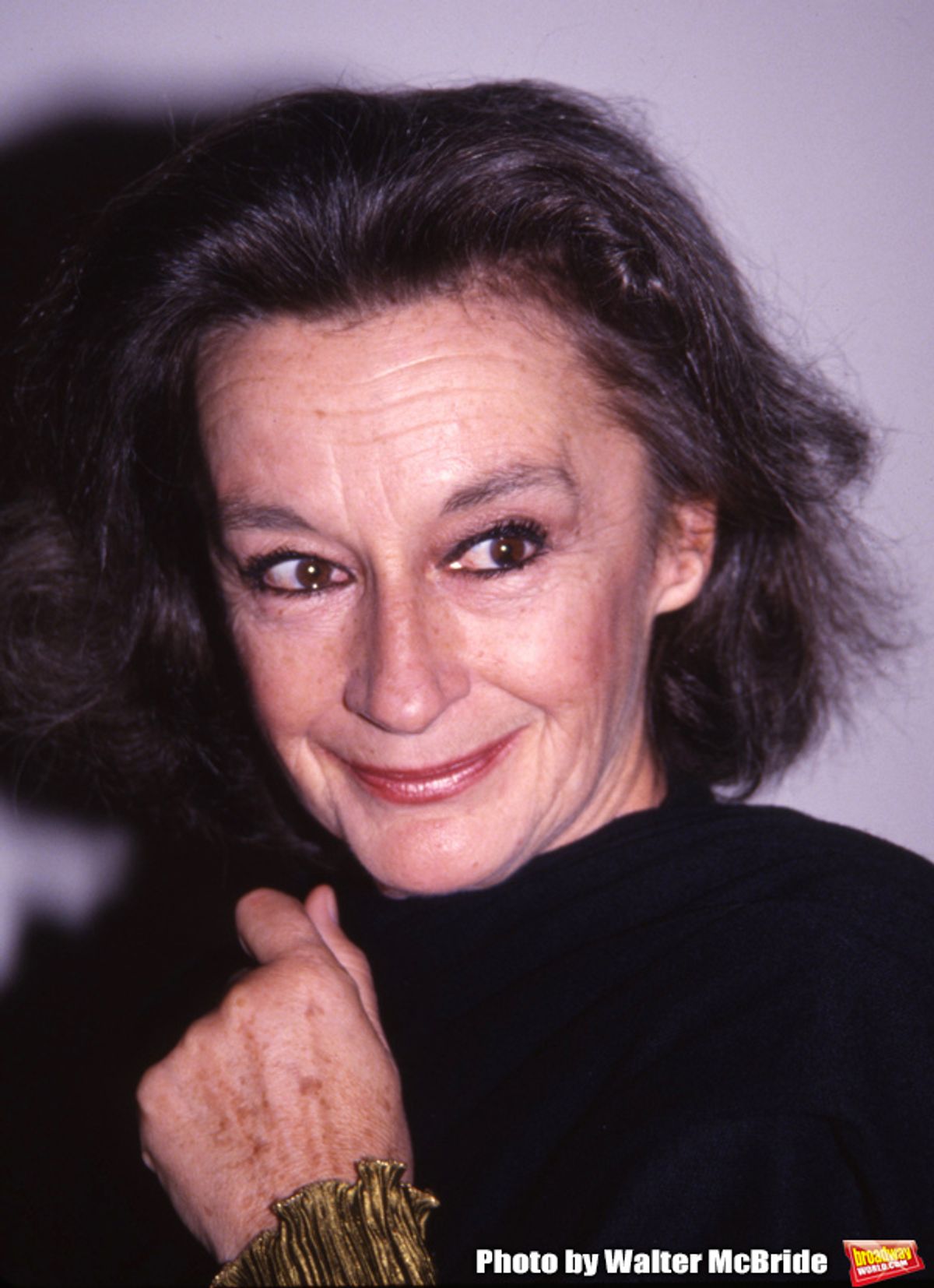 Zoe Caldwell attends the Manhattan Theatre Club Spring Gala at the Hilton Hotel on May 3, 1993 in New York City. at 