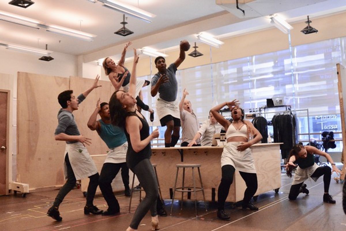 Rob McClure and cast at 