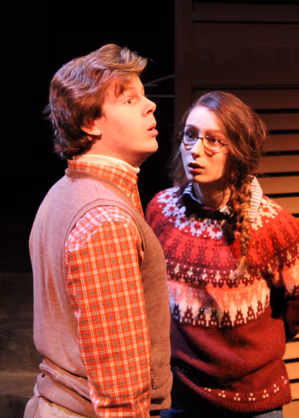 Christopher Diem as Charles Wallace and Alyssa Corella as Meg Murry Photo