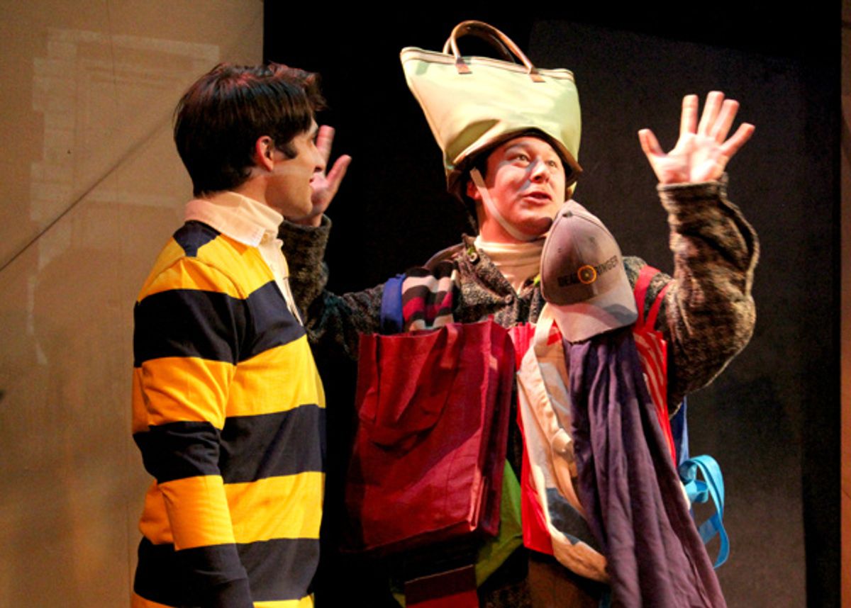 Shane Weikel as Calvin and Matt Takahashi as Mrs. Whatsit at 