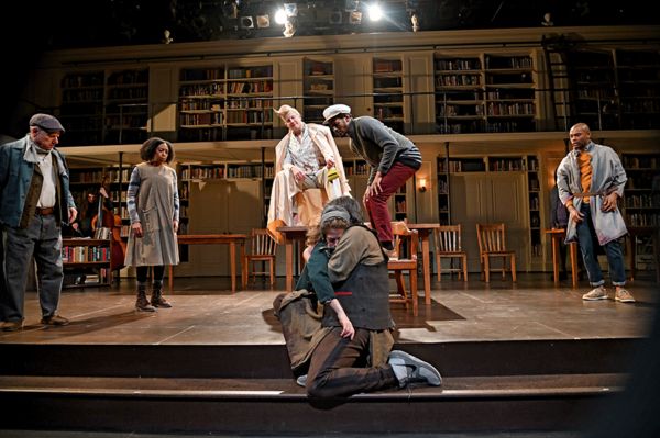Rebecca Gibel, Dave Rabinow,  Matt Clevy and the company Photo