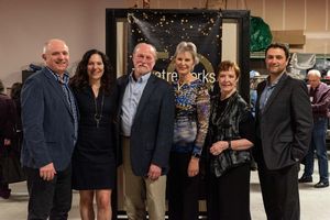 TheatreWorks Executive Director Phil Santora , TheatreWorks Artistic Associate and Director of New Works Giovanna Sardelli , TheatreWorks Founding Artistic Director Robert Kelley, TheatreWorks Trustee Julie Kaufman , TheatreWorks Trustee Lynn Szekely-Goode, and TheatreWorks Director of Marketing Peter Chenot @ BroadwayWorld TheatreWorks Executive Director Phil Santora , TheatreWorks Artistic Associate and Di Photo