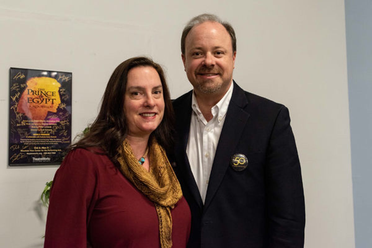 J. Lohr Co-Owner Lawrence Lohr and Emily Lohr  at 