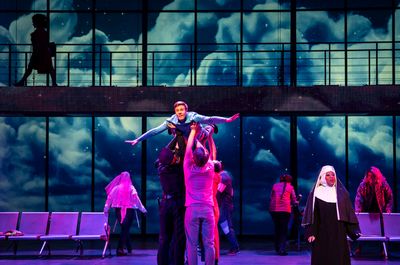 Billy Harrigan Tighe takes flight as Brantley Foster in Paramount Theatre’s world p Photo