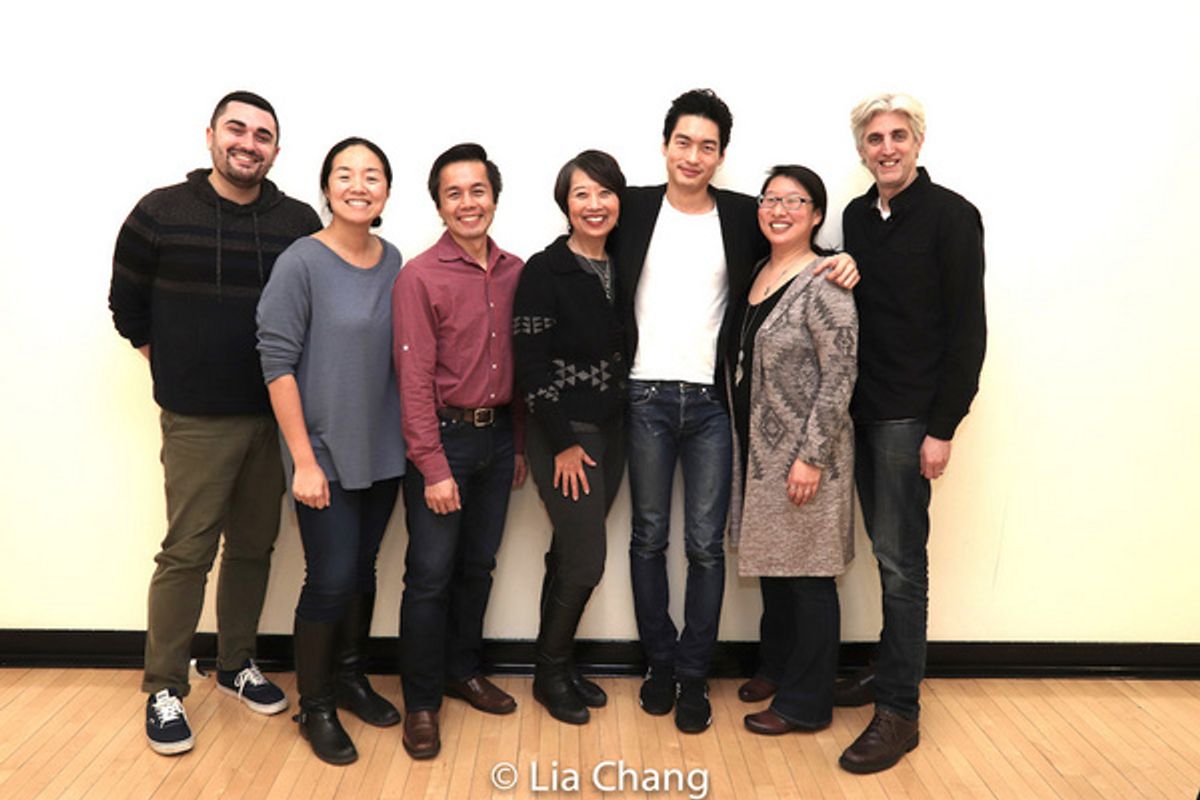 Stage Manager Matthew Luppino, Desdemona Chiang, Steven Eng, Playwright Jeanne Sakata, Set Designer Se Hyun Oh, Dramaturg Gina Pisasale, Zak Berkman  at 