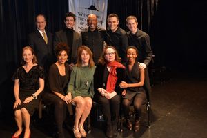 Director Kathy Gail MacGowan joins Daniel Jenkins, Robbie Simpson, Tony D. Head, Mike Smith Rivera, A.J. Shively, Susanna Frazer, Celestine Rae, Maryann Plunkett and Mirirai Sithole @ BroadwayWorld Director Kathy Gail MacGowan joins Daniel Jenkins, Robbie Simpson, Tony D. Head, Mike Photo