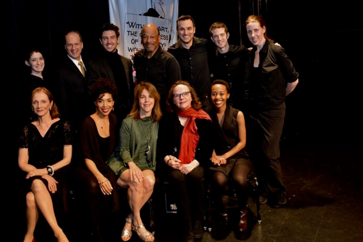 Stage Managers Ingrid Pierson and Andrea Miller join with tonights cast-Daniel Jenkins, Robbie Simpson, Tony D. Head, Mike Smith Rivera, A.J. Shively, Susanna Frazer, Celestine Rae, Kathy Gail MacGowan, Maryann Plunkett and Mirirai Sithole at 
