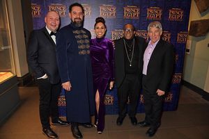 Adam Pearce, Joe Dixon, Debbie Kurup, Choreographer Sean Cheesman and Composer Stephen Schwartz @ BroadwayWorld Adam Pearce, Joe Dixon, Debbie Kurup, Choreographer Sean Cheesman and Composer Stephe Photo