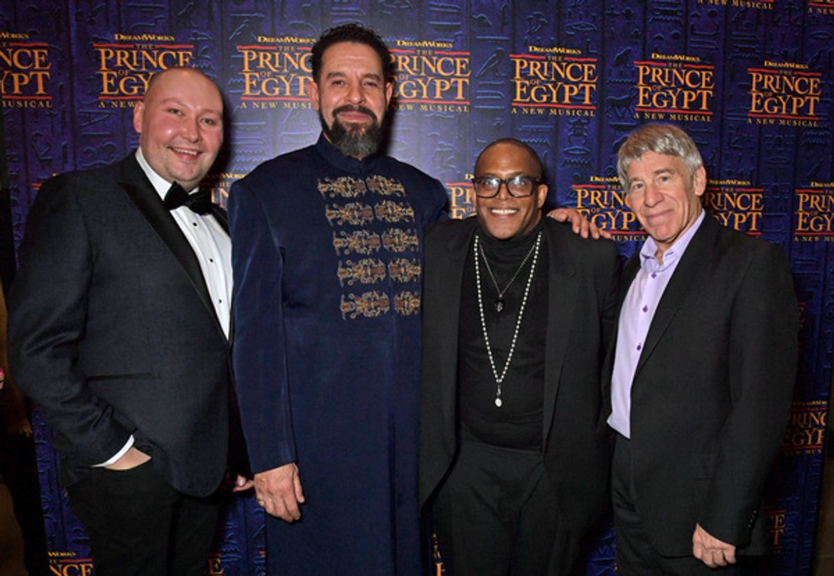 Adam Pearce, Joe Dixon, Choreographer Sean Cheesman and Composer Stephen Schwartz  at 