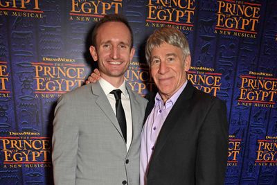 LONDON, ENGLAND - FEBRUARY 25:  Chris Herzberger and Composer Stephen Schwartz attend Photo
