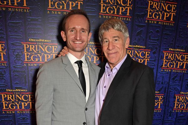LONDON, ENGLAND - FEBRUARY 25:  Chris Herzberger and Composer Stephen Schwartz attend Photo