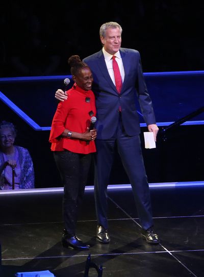 Chirlane McCray and husband NYC Mayor Bill de Blasio  Photo