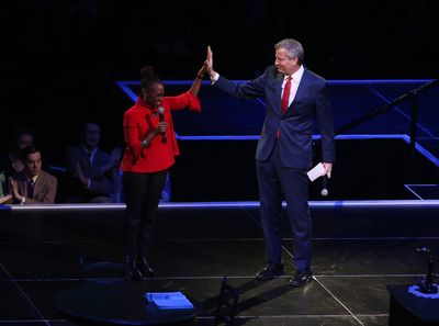 Chirlane McCray and husband NYC Mayor Bill de Blasio  Photo