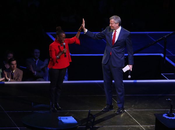 Chirlane McCray and husband NYC Mayor Bill de Blasio  Photo