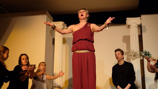 A Prayer    Stephanie Brooke Taylor as Jocasta and The Chorus (Bibi Couceiro, Mille M Photo