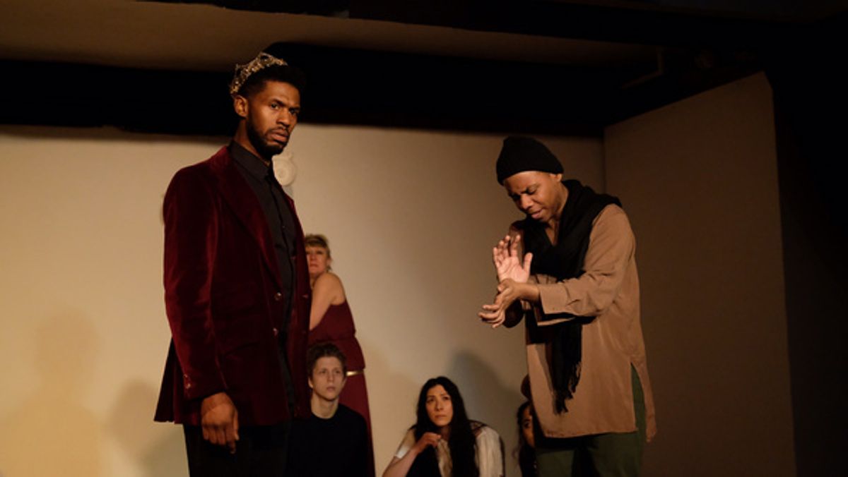 Bad News in Thebes    DeAngelo Kearns as Oedipus   Andr s Martinez as The Messenger      Oedipus Tyrannus at the Hellenic Cultural Center in Astoria, Queens on February 29th at 7pm at 