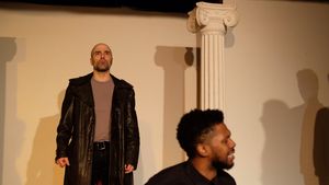 Khris Lewin as Creon Oedipus Tyrannus at the Hellenic Cultural Center in Astoria, Queens on February 29th at 7pm @ BroadwayWorld Khris Lewin as Creon Oedipus Tyrannus at the Hellenic Cultural Center in Astoria Photo