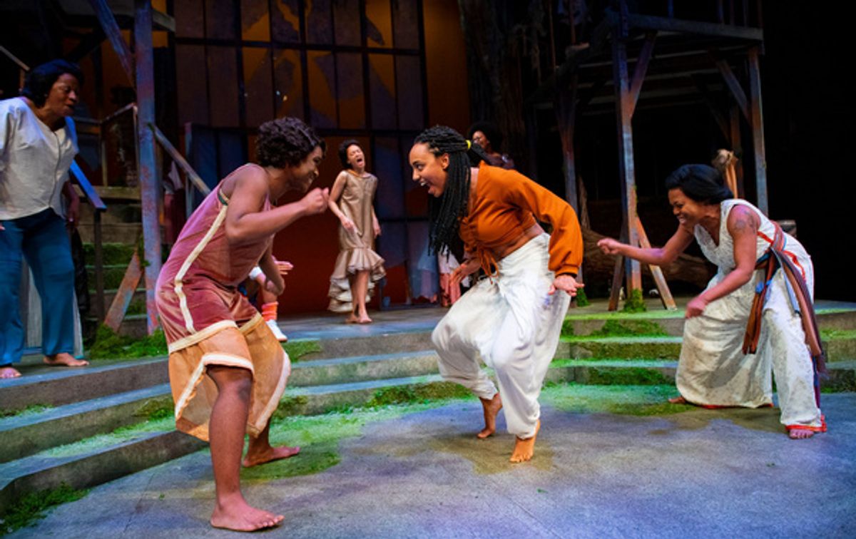 Stella Asa, Stephanie Everett, and Lakeisha Coffey (front). Olivia Williams and Monique St. Cyr (back) at 