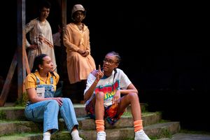 Samantha West and Jazmine Stewart (front). Nemuna Ceesay and Stella Asa (back) Photo