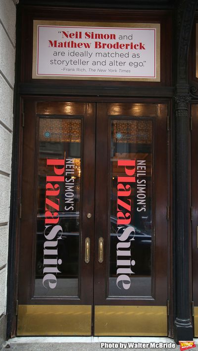 Theatre Marquee for the Neil Simon Play “Plaza Suite” starring Matthew Broderick  Photo