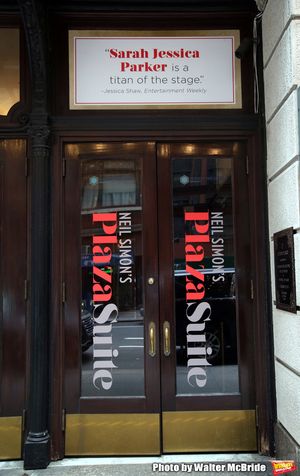Theatre Marquee for the Neil Simon Play “Plaza Suite” starring Matthew Broderick  Photo