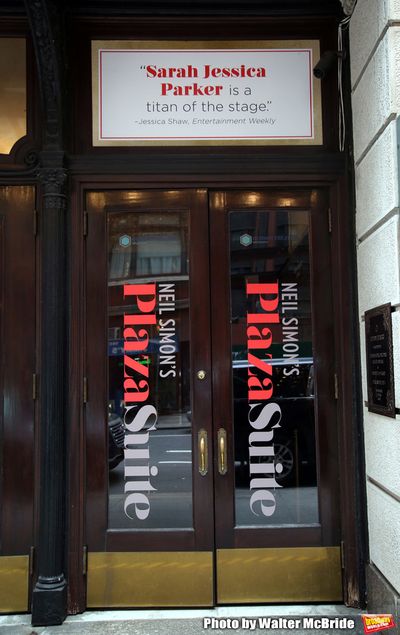 Theatre Marquee for the Neil Simon Play “Plaza Suite” starring Matthew Broderick  Photo