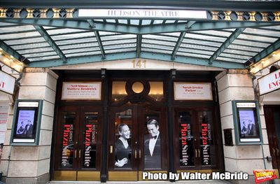 Theatre Marquee for the Neil Simon Play “Plaza Suite” starring Matthew Broderick  Photo