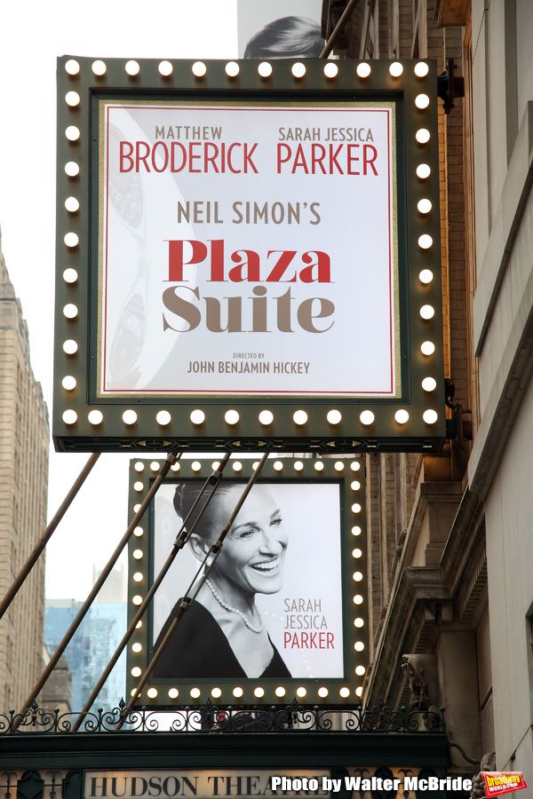 Theatre Marquee for the Neil Simon Play “Plaza Suite” starring Matthew Broderick  Photo