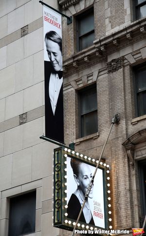 Theatre Marquee for the Neil Simon Play “Plaza Suite” starring Matthew Broderick and Sarah Jessica Parker on March 4, 2020 at the Hudson Theatre in New York City. @ BroadwayWorld Theatre Marquee for the Neil Simon Play “Plaza Suite” starring Matthew Broderick Photo