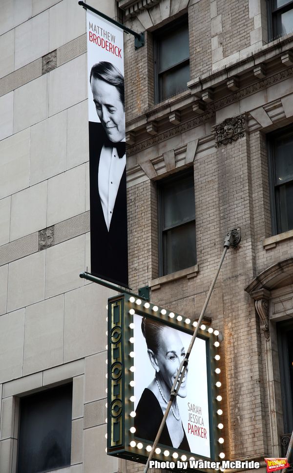 Theatre Marquee for the Neil Simon Play “Plaza Suite” starring Matthew Broderick  Photo