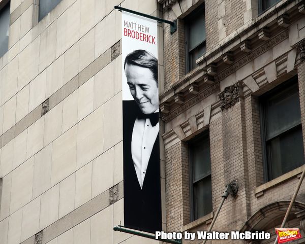 Theatre Marquee for the Neil Simon Play “Plaza Suite” starring Matthew Broderick  Photo