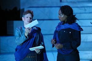 Lisa Wolpe as Cassius with April Mae Davis
@ BroadwayWorld Lisa Wolpe as Cassius with April Mae Davis
Photo