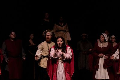 Juliette (Rachel Eve Holmes) singing of her hatred for the household rivalry after sh Photo