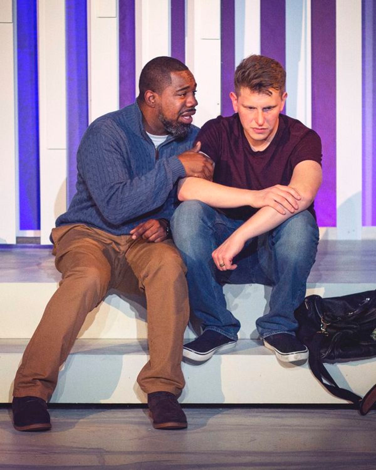 Charlie T. Thomas (Les) and Ben Thorpe (Harrison) at 