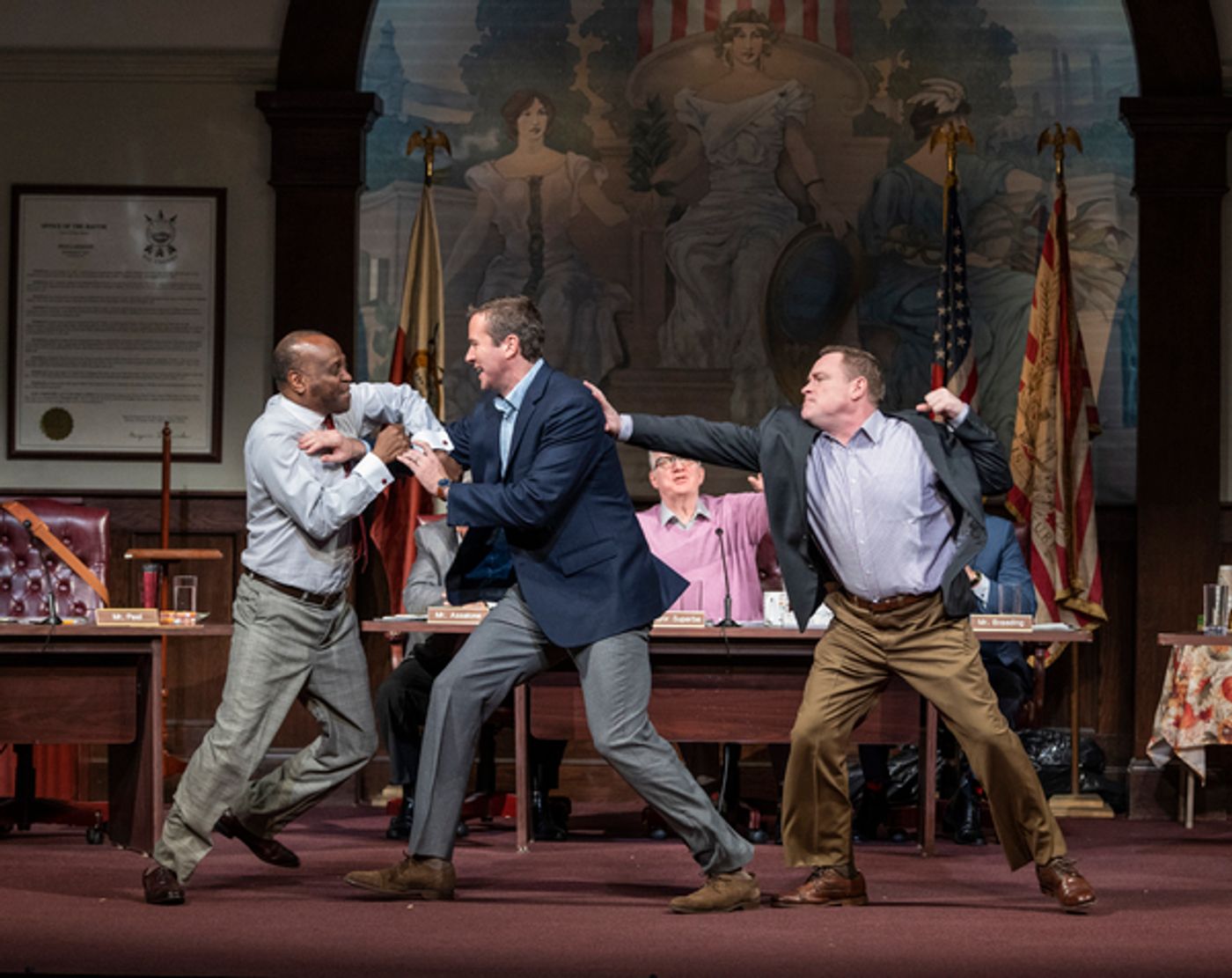 Photo Flash: See Armie Hammer, Tracy Letts, Jessie Mueller and the Cast of THE MINUTES on Broadway  Image